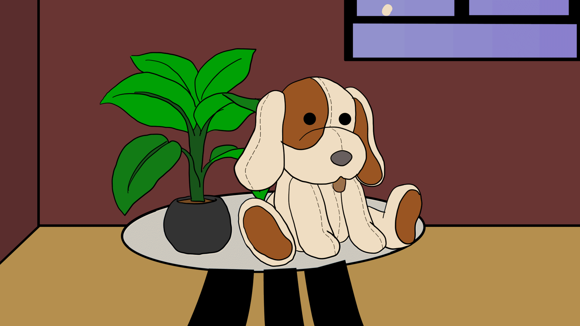 Eerste versie murf gooit knuffel